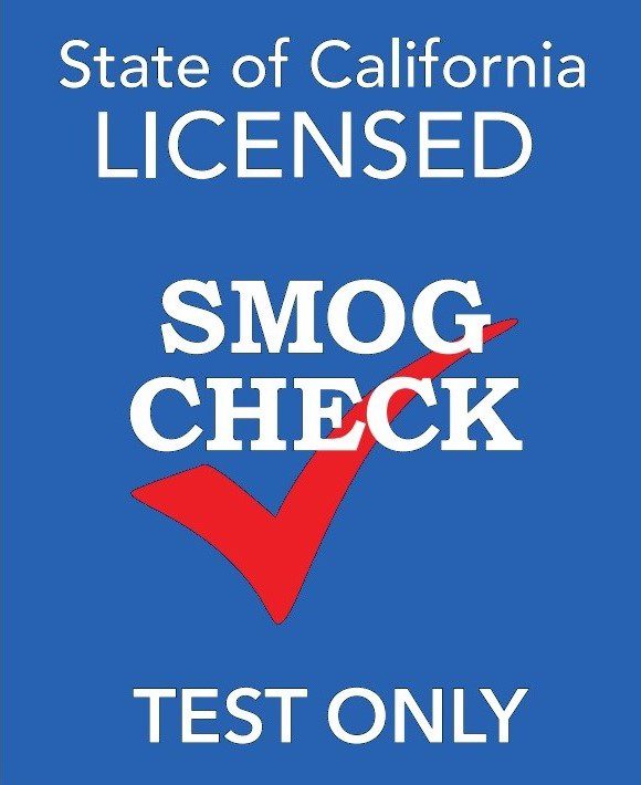 Smog Check Test Only sign for header