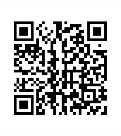 A qr code with the image of a person.